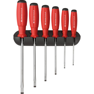 Schraubendreher-Satz 6-teilig Schlitz im Wandhalter SwissGrip PB Swiss Tools-Beschreibung lesen