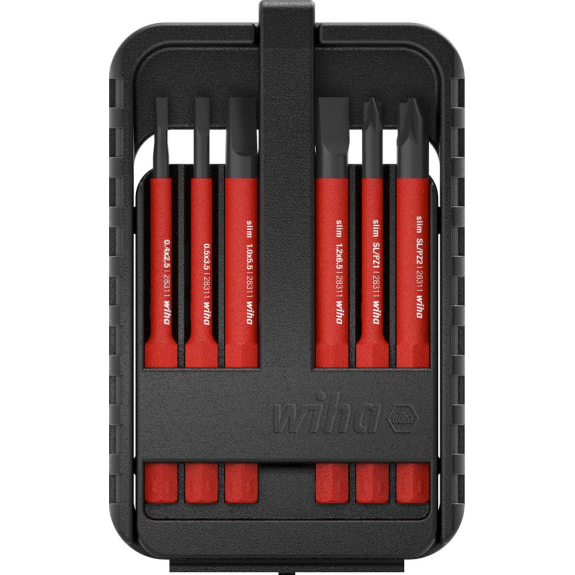 Wiha Bit Set Slimbit Electric, dans Slimbit-Box, Slit, Phillips, 7 parties-Leggi tutto
