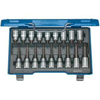 Schraubendrehereinsatz- Satz 1/2" T20 bis T60 18-teilig Gedore-Beschreibung lesen