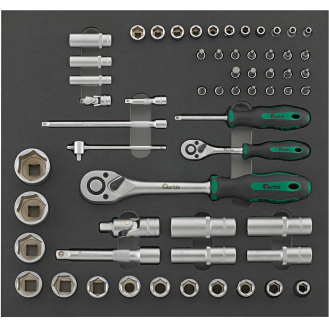 Werkzeugmodul 2/3 Steckschl. 1/4"+1/2" FORTIS-Beschreibung lesen