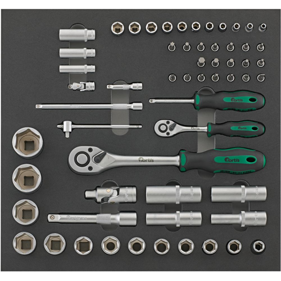 Werkzeugmodul 2/3 Steckschl. 1/4"+1/2" FORTIS-Beschreibung lesen
