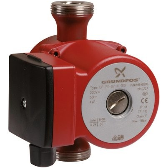 Circulateur UP-N - H1: 25 | Débit m³: 1/3.7 | H. mano. maxi: 4.25 m | Type: Up 20-45 N | B1: 85 | B2: 53.5 | H2: 126-Lire la description