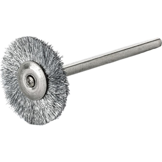 Miniatur-Rundbürste Edelstahl gew. 22x0,1mm Lessmann-Beschreibung lesen