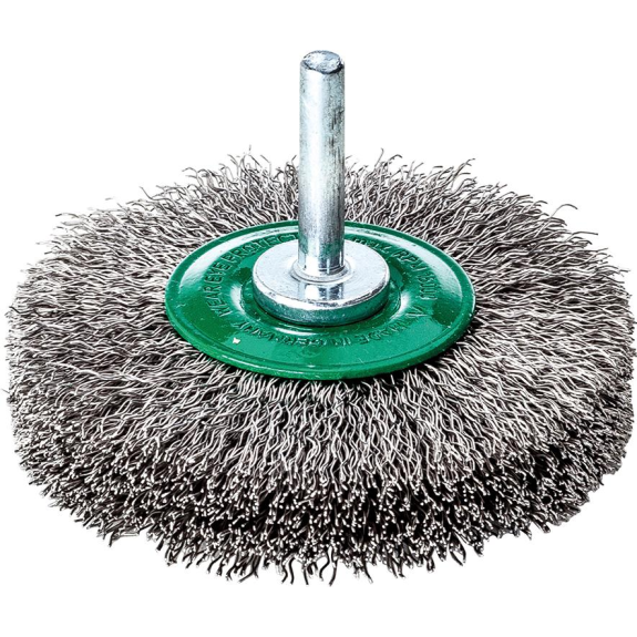 Rundbürste V4A gewellt mit Schaft 50x10x0,2mm Lessmann-Beschreibung lesen