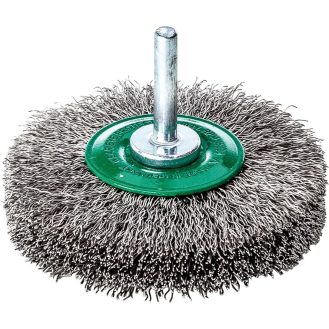 Rundbürste V4A gewellt mit Schaft 50x10x0,2mm Lessmann-Beschreibung lesen