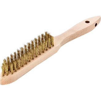Cepillo de alambre de mano, latón, 4 filas-Leer más