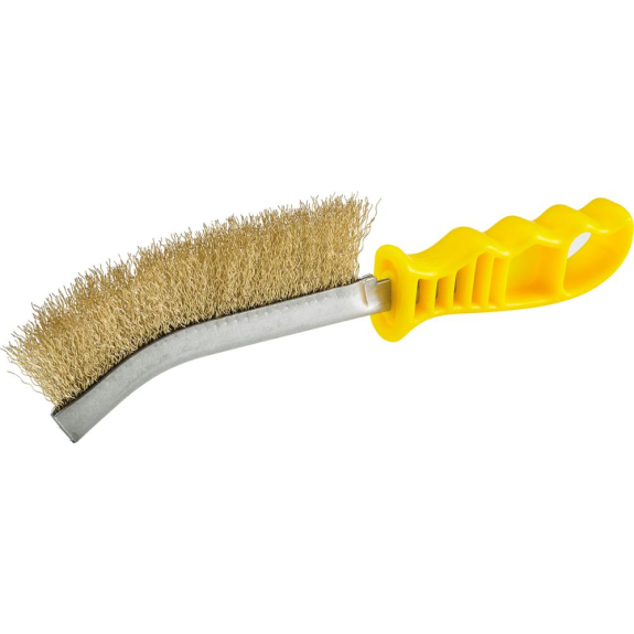 Universal-HanddrahtbürsteMessingdraht gewellt Kunststoffgriff 280 x 25 mm FORTIS-Beschreibung lesen