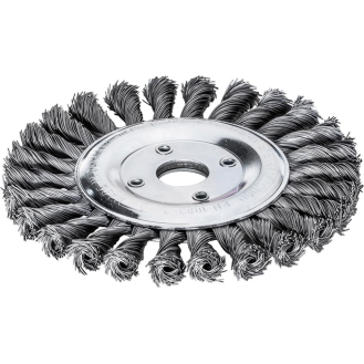 Rundbürste Stahldraht 178x14mm, gezopft 0,5mm Lessmann-Beschreibung lesen