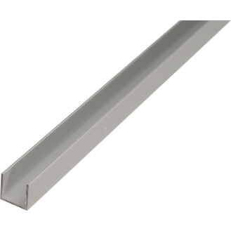 Alu-U-Profil 1000/15x10mmsilberfar-Beschreibung lesen