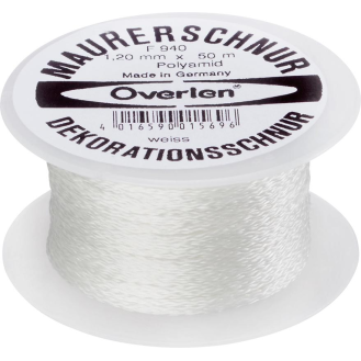 Kordel Polyamid 1,2mm 50m weiß Overmann-Beschreibung lesen