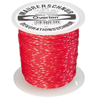 Maurerschnur PP 1,3mm 100m rot Overmann-Beschreibung lesen