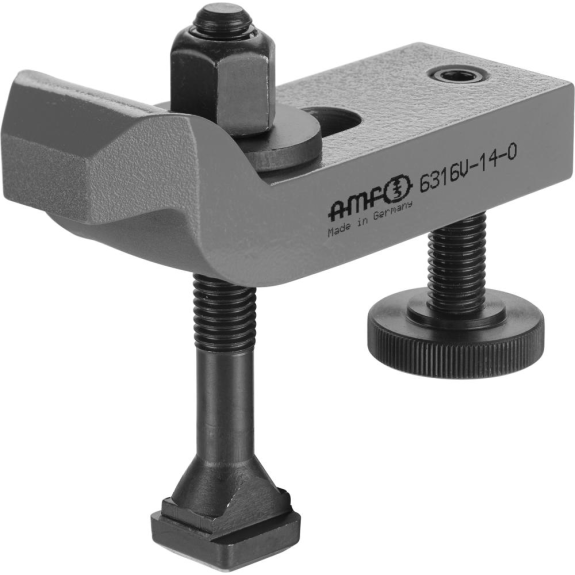 Pince réglable AMF, acodada, fente 12 mm, 28 - 58 mm de plage de fixation-Leggi tutto