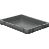 Transport-Stapelkasten B400xT300xH50 mm grau, geschlossen ohne Griffloch