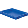 Transport-Stapelkasten B400xT300xH50 mm blau, geschlossen ohne Griffloch