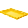 Transport-Stapelkasten B600xT400xH50 mm gelb, geschlossen ohne Griffloch