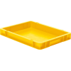 Transport-Stapelkasten B400xT300xH50 mm gelb, geschlossen ohne Griffloch