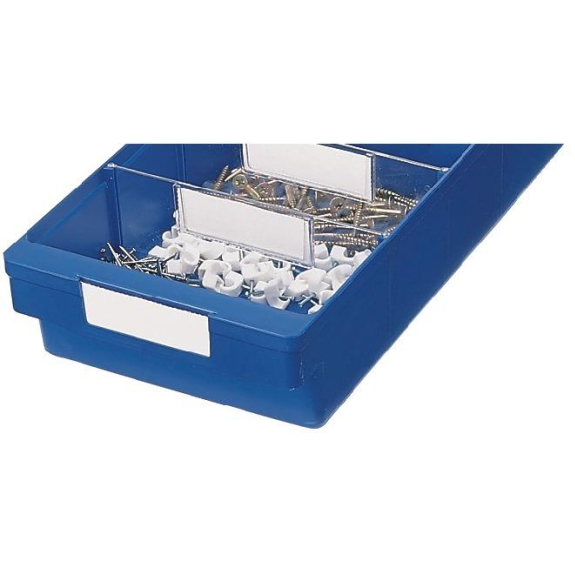Etikett weiß für Kleinteilebox B186 mm VE 8 Stk. Etikett weiß für Kleinteilebox B186 mm VE 8 Stk.-Beschreibung lesen