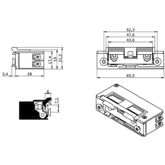 E-Öffner 5U1X21 9-24V AC/DC AS+mech+Fall-Beschreibung lesen