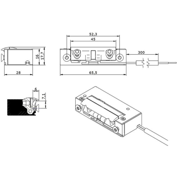 E-Öffner 5UW2X10 9-24V AC/DC m.Arr. IP68-Beschreibung lesen