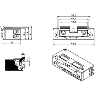 E-Öffner 5U0X21 9-24V AC/DC AS+Fall-Beschreibung lesen