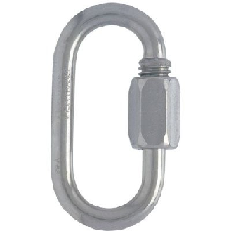 Maillon e , acier zingué - Ø Fil: 5 mm | Char utile: 280 kg | Char de rupture (kg): 1400-Lire la description