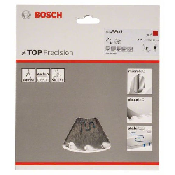 HM-Kreissägeblatt 165x1,8x20mm 20Z W  VE à 1 Stück Top Precision Best f Wood-Beschreibung lesen