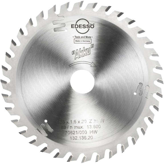 HW Kreissägebl. Akku 136x1,6x20mm Z36 W-Beschreibung lesen