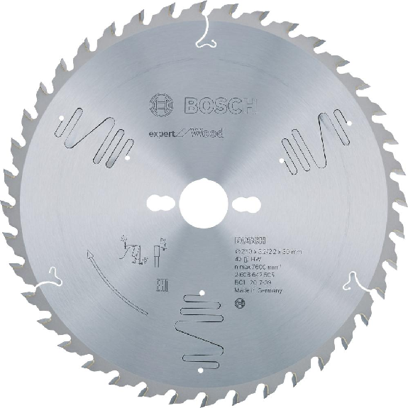 HM Circular Blade 250x3.2 / 2.2x30 40Z WVE 1 morceau d'expert f. Scies de table en bois-Leggi tutto