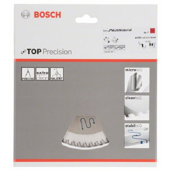 HM-Kreissägeblatt 165x1,8/1,3x20 56Z TF  VE à 1 Stück Top Precision MultiMat-Beschreibung lesen
