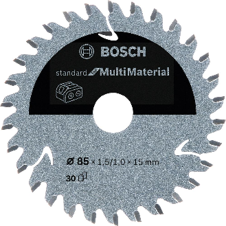 HM-Kreissägeblatt 85x1,5/1x15 30Z  VE à 1 Stück Multi Mat für Akkusägen-Beschreibung lesen