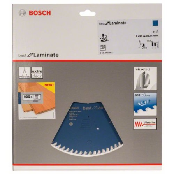 HM-Kreissägeblatt 254x2,5/1,8x30 84Z VE à 1 Stück Best for Laminate HM-Kreissägeblatt 254x2,5/1,8x30 84Z VE à 1 Stück Best for Laminate-Beschreibung lesen