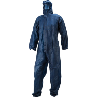 Einwegschmutzanzug, PP, Gr. XL, blau,-Beschreibung lesen