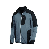 Jersey-Fleecejacke RALF, grau-schwarz, Gr.M