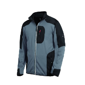 Jersey-Fleecejacke RALF, grau-schwarz, Gr.M-Beschreibung lesen