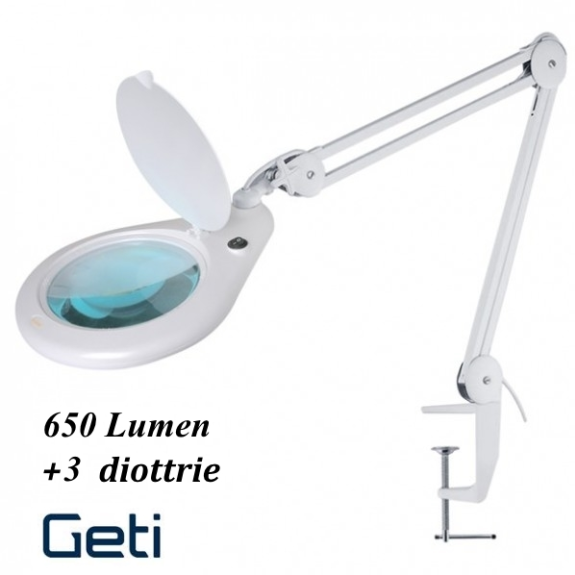 Lampada LED con lente d'ingrandimento 3 diottrie - 650 lumen-Leggi tutto