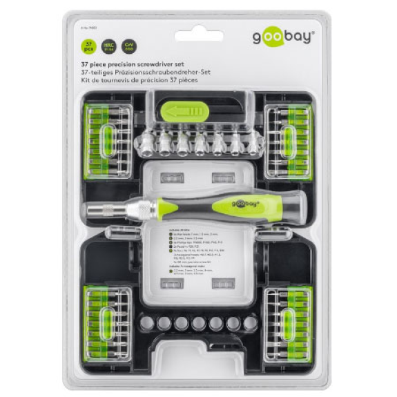 Set Cacciaviti di precisione con inserti - 37 Pz-Leggi tutto