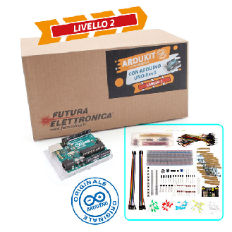 ARDUKITLEVEL2 - Arduino Uno R3 Originale + Set componenti-Leggi tutto