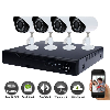 Set di videosorveglianza DVR + 4 telecamere + Cavi e Mouse