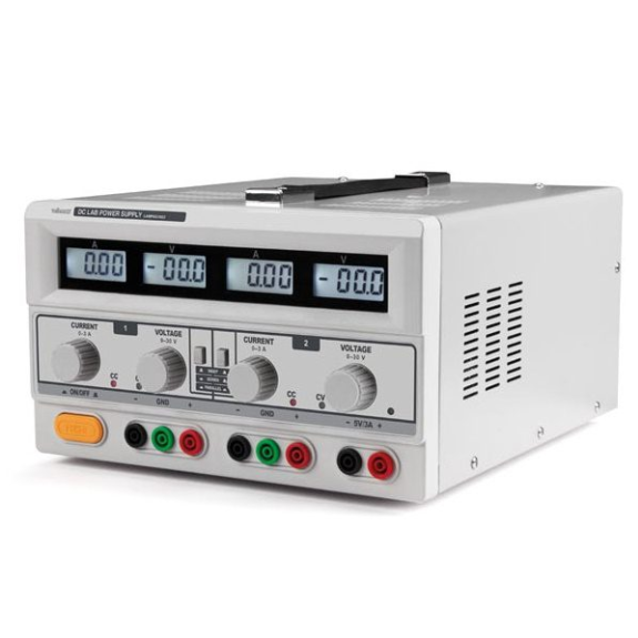 Alimentatore da laboratorio Lineare 2 uscite 0-30 V/3 A e uscita fissa 5V/3 A-Leggi tutto