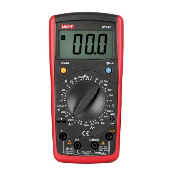 Multimetro Digitale con misura di Temperatura/Capacità/Frequenza/Transistor-Leggi tutto