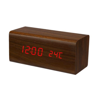 Wooden Clock -Sveglia digitale con temperatura e calendario-Leggi tutto