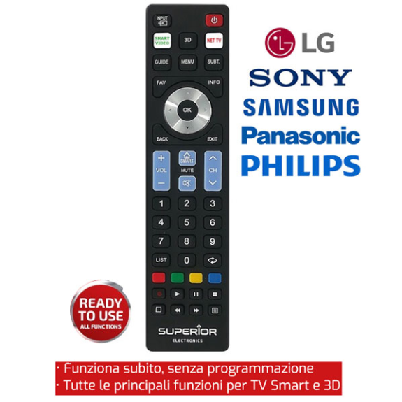 Télécommande universelle pour 5 marques de télévision-Leer más