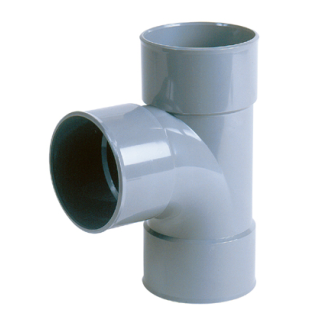 Té FF 87° PVC décharge Ø 250-Lire la description
