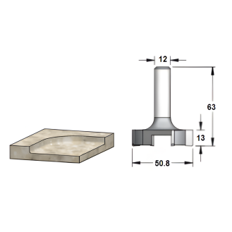 Fresa industrial de aplanar de 4 cuchillas para fresadora de mano y CNC S12-Leer más