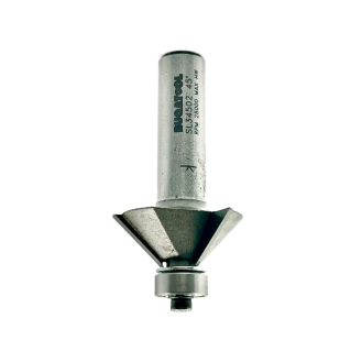 Fresa para maderade cortar a 45º con 3 flautas  S12 para fresadora de mano - SL34512-Leer más