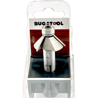 Fresa para maderade cortar a 45º con 3 flautas  S12 para fresadora de mano - SL34512-Leer más