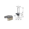 Fresa para madera de radio para cantos de encimera de solid surface con vástago S12 para fresadora de mano - RW06002C