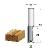 Fresa para madera recta con punta de carburo con vástago S12, D12 y 2 cuchillas para fresadora de mano - P241202/K