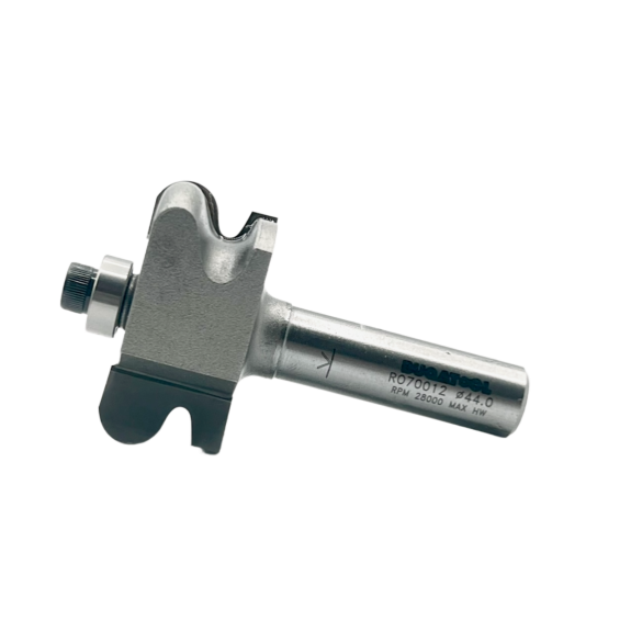 Fresa para madera de tiradores Finger grip con rodamiento y vástago S12 y 2 cuchillas para fresadora de mano-Leer más