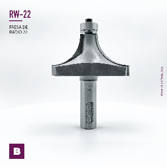 Fresa para madera de radio para cantos de madera con vástago S12 para fresadora de mano - RW22002-Leer más